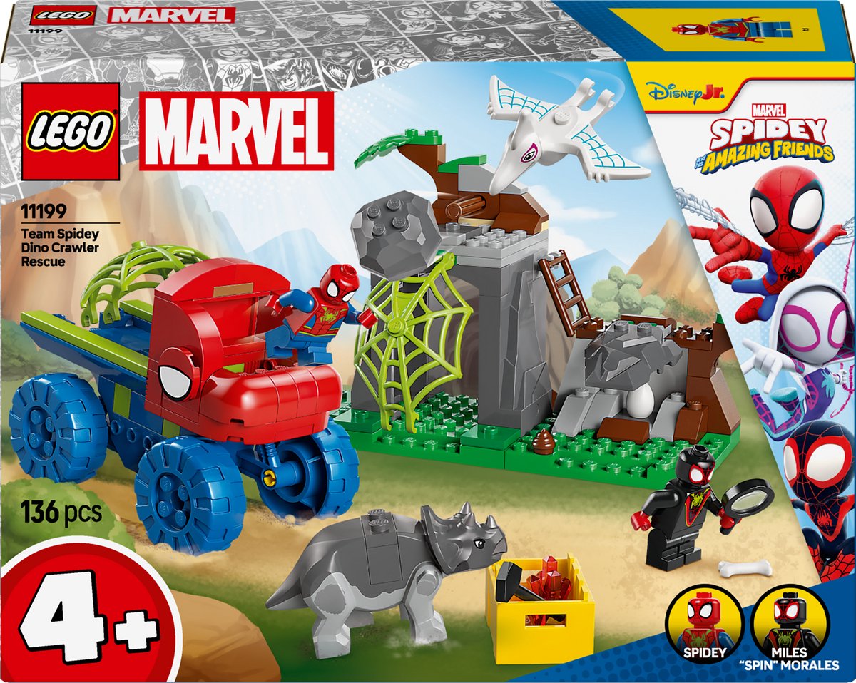 Team Spidey reddingsmissie met dinotruck