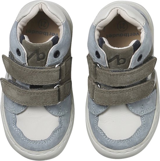Vertbaudet Baskets bébé garçon en cuir à scratchs