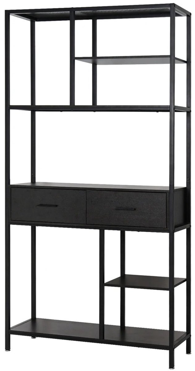 Boekenrek - Boekenplank - Kastje - Zwart - Boekenkast - Kast - Dressoir - Kast Woonkamer - Woonkamer - Garderobe - Organizer - Opbergkast - Opbergkasten