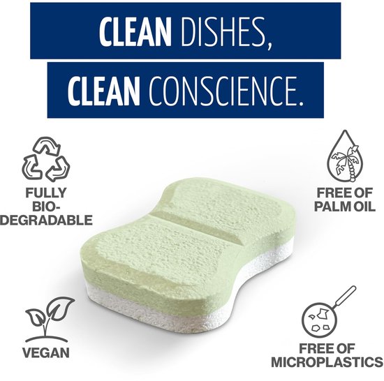 claro Classic eco vaatwastabletten - 120 vaatwastabletten - fosfaatvrij, milieuvriendelijk & veganistisch - in water oplosbare film