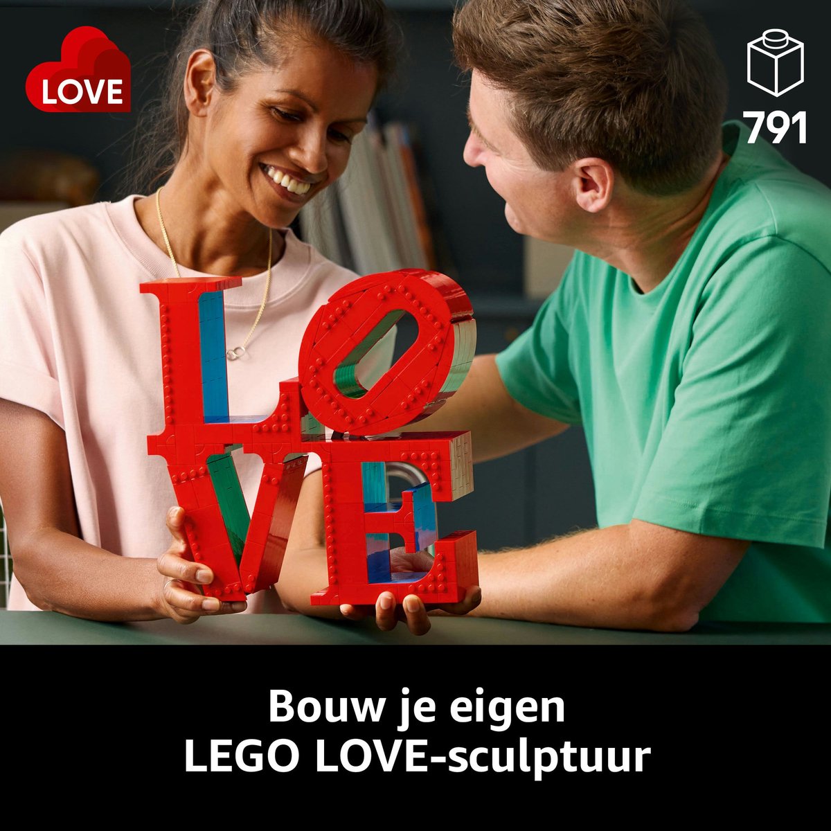 LEGO Art LOVE Woonaccessoire Decoratie Bouwpakket voor Volwassenen, Valentijnscadeau - 31214 – foto 2