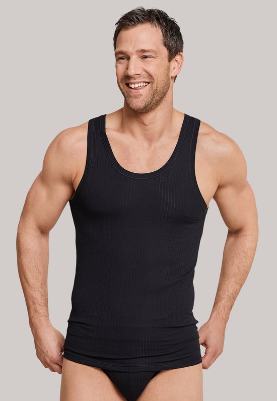 Maillot de corps homme Schieser Authentic - lot de 2 - Zwart - Taille 2XL