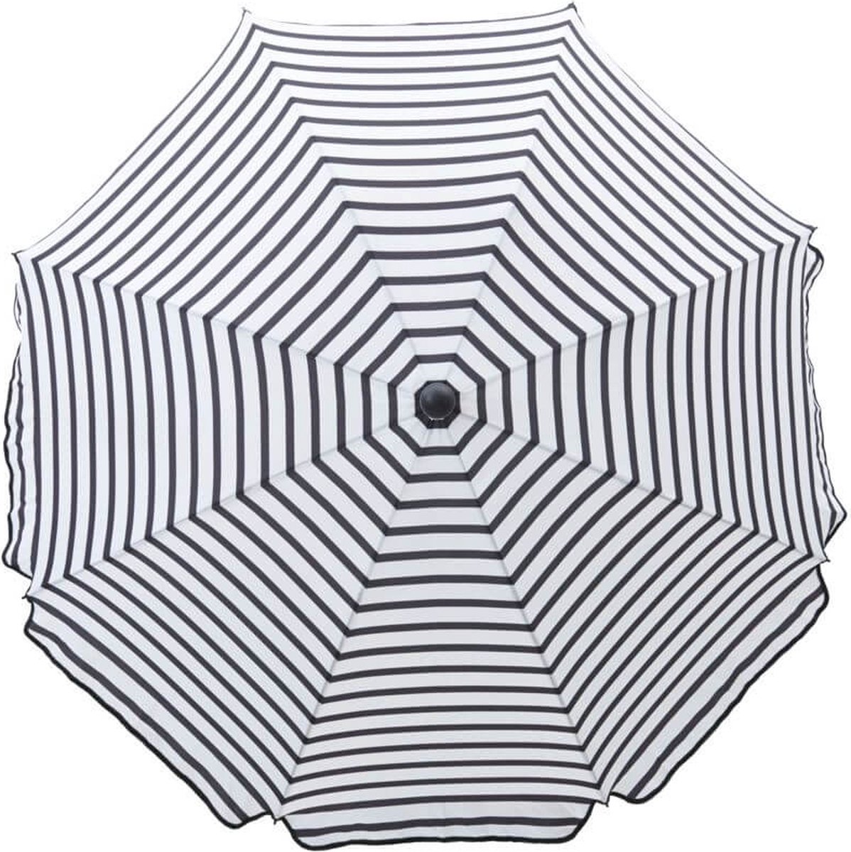 Zwarte 180cm oktogonale parasol van House Doctor voor strand en tuin.
