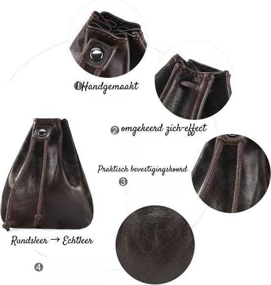 Luni grote lederen nette lade, elegante geschenkdoos, handgemaakte klassieke Italiaanse stijl, sleutelportemonnee, muntendoos, bruin (28x19 cm