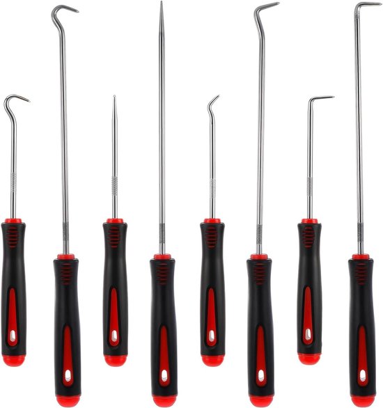 8 Stuks Mini-pick En Haakset - Autopick-gereedschap Voor Het Verwijderen Van Slangen En Afdichtingen O Ring Gereedschap Voor Naald En Haakset Bij Autoreparatie