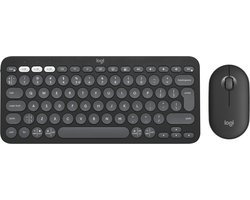 Logitech Pebble 2 Combo - Draadloos Toetsenbord en Muis combinatie - Qwerty US - Graphite