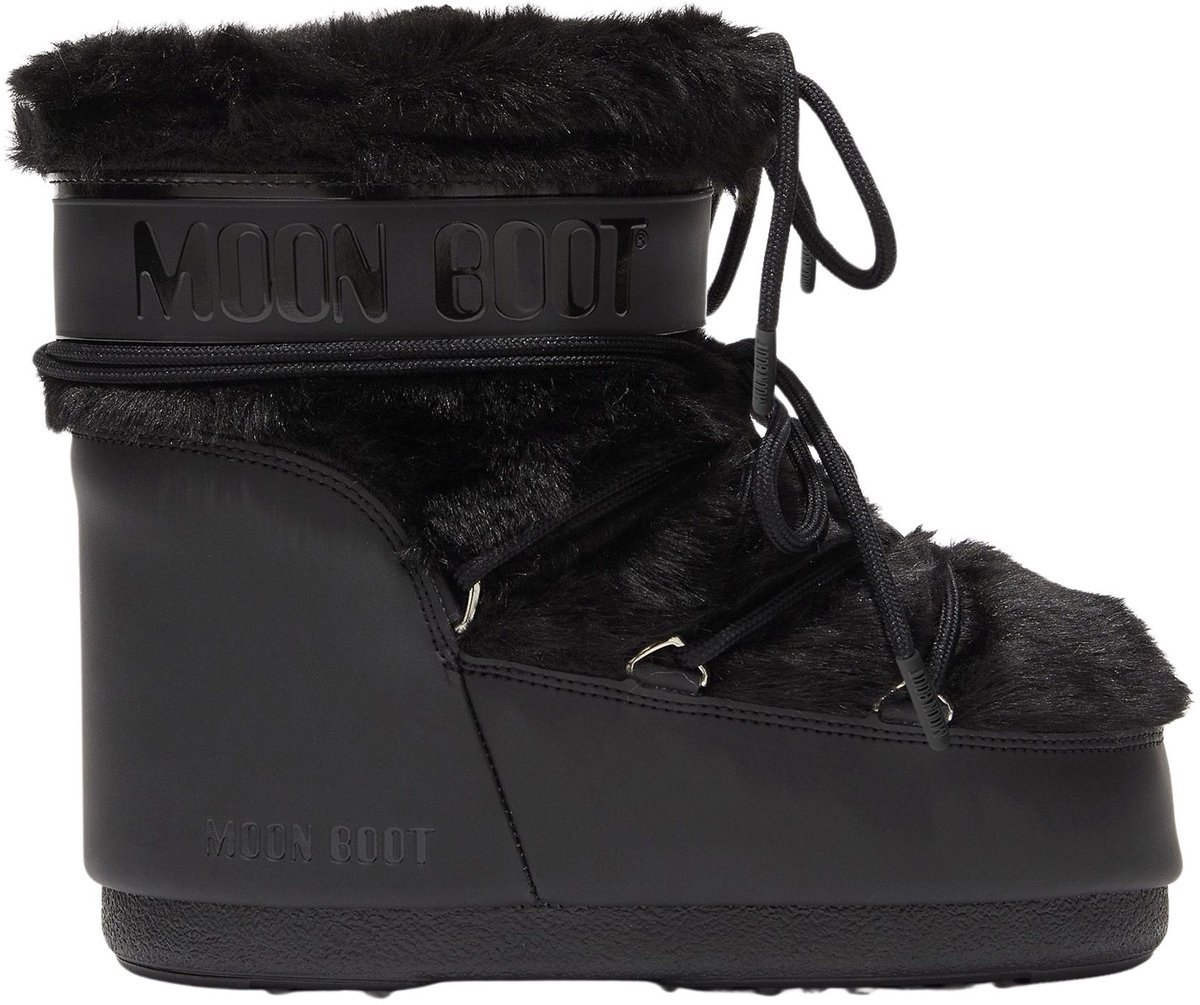 Moon Boot Icon Low Faux Fur Snowboots Dames Zwart