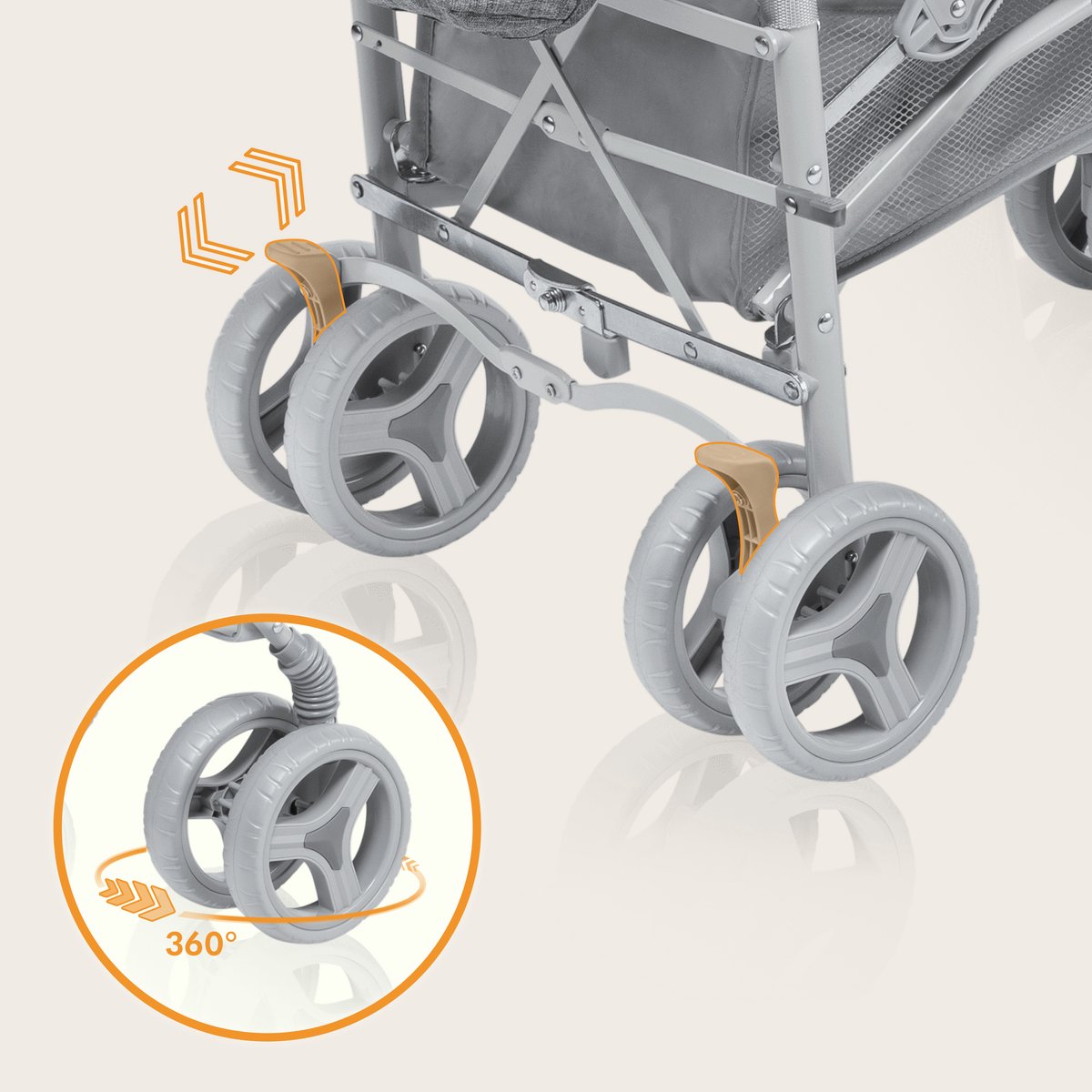 Lionelo Irma - Buggy - Wandelwagen - Duurzame en Lichte 7kg Kinderwagen - Geschikt voor Kinderen tot 15 kg - Geveerde wielen - 360° - van 6 maanden tot 5 jaar - Opbergmand - Verstelbare handgreep - Snel inklapsysteem - Compact formaat - Muskietennet – foto 3
