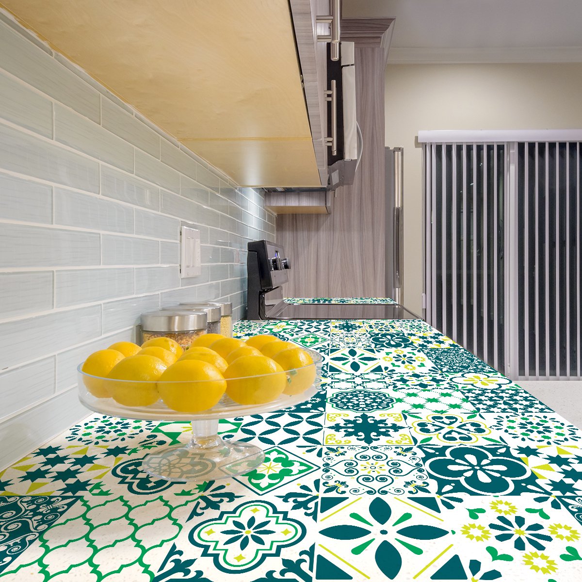 Ambiance Sticker Zelfklevende tegelmuurstickers voor keuken en badkamer - 60 tegelstickers voor meubels en decoratie - 60 stickers 20x20cm Multi color