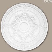 Rosace 156039 Profhome Élement décorative Élement pour plafond style Rococo-Baroque blanc Ø 65,9 cm