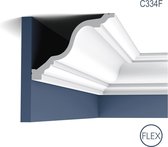 Corniche Moulure Cimaise Orac Decor C334F LUXXUS flexible Décoration de stuc Profil décoratif du plafond 2 m
