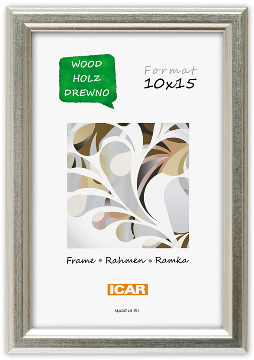 Icar Houten Fotolijst Walter Antiek Zilver 15x21 cm