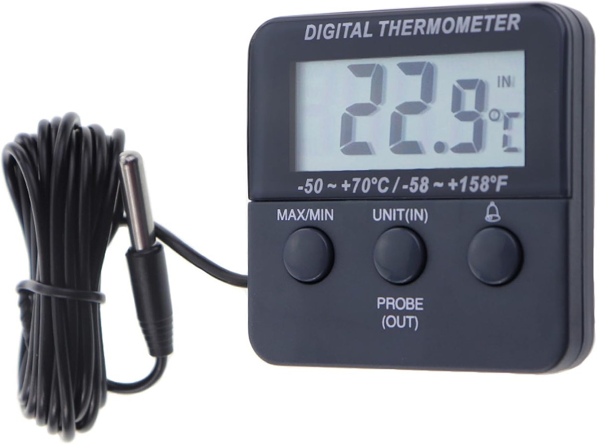 Digitale Koelkastthermometer met Wekker en Temperatuurweergave