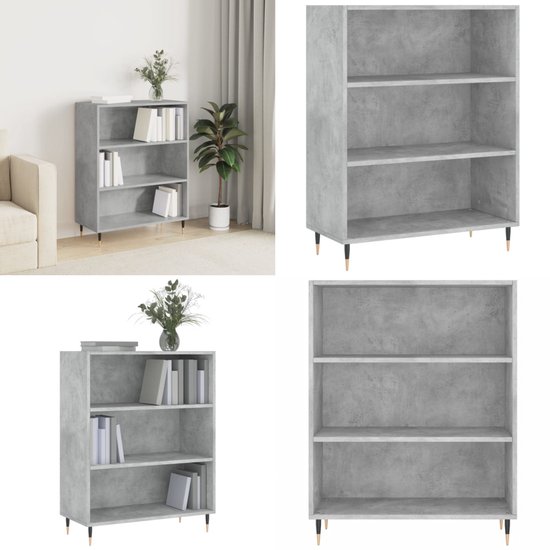 vidaXL Boekenkast 4-laags 100x33x145,5 cm bewerkt hout zwart, boeken plank, boekenkast industrieel, lage boekenkast, schappenkast, boekenkast zwart