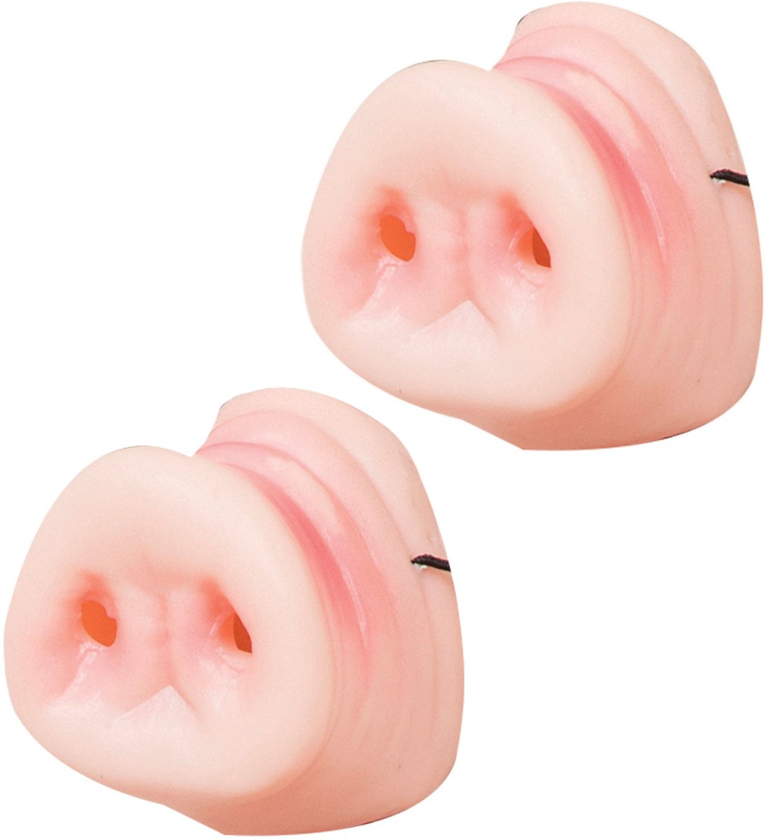 Rubies Nep varkensneus - 2x - roze - pvc - voor volwassenen - Carnaval verkleed accessoires
