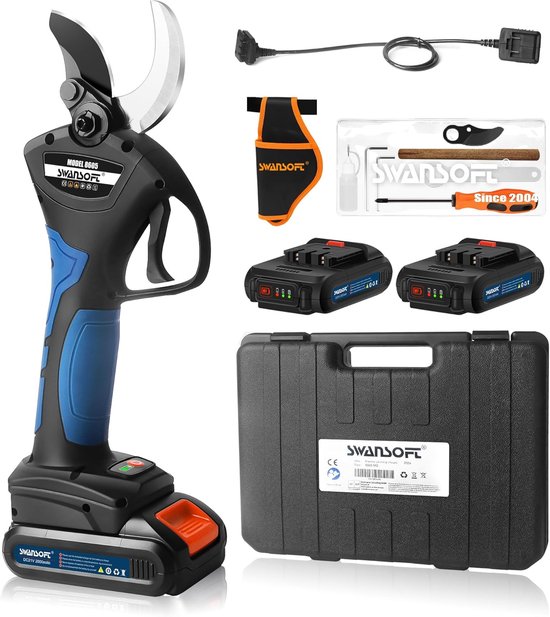thumbnail: 16.8v Professionele Draadloze Elektrische Snoeischaar Met Draagtas Oplaadbare 2ah Lithiumbatterij En Oplader Aangedreven Boomtaksnoeischaar Tuinclipp
