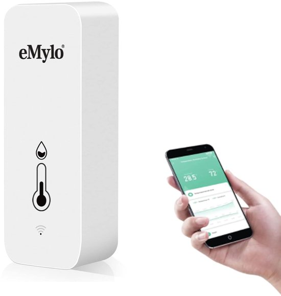 voor Tuya WLAN hygrometer, thermometer, sensor, met app-opname, herinnering aan zwakke batterij, smart thermometer-sensor, werkt met Alexa, voor Tuya en Smart Life, voor thuis, wijnkelder, 10 stuks