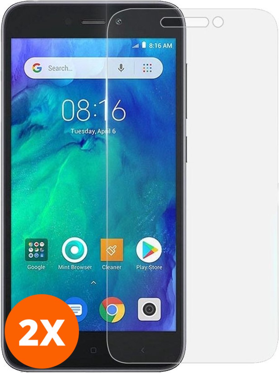 Mobigear Screenprotector geschikt voor Xiaomi Redmi Go Glazen | Mobigear Screenprotector - Case Friendly (2-Pack)