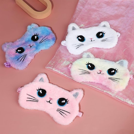 Slaapmasker voor kinderen, set van 2, zachte blinddoek voor pluche