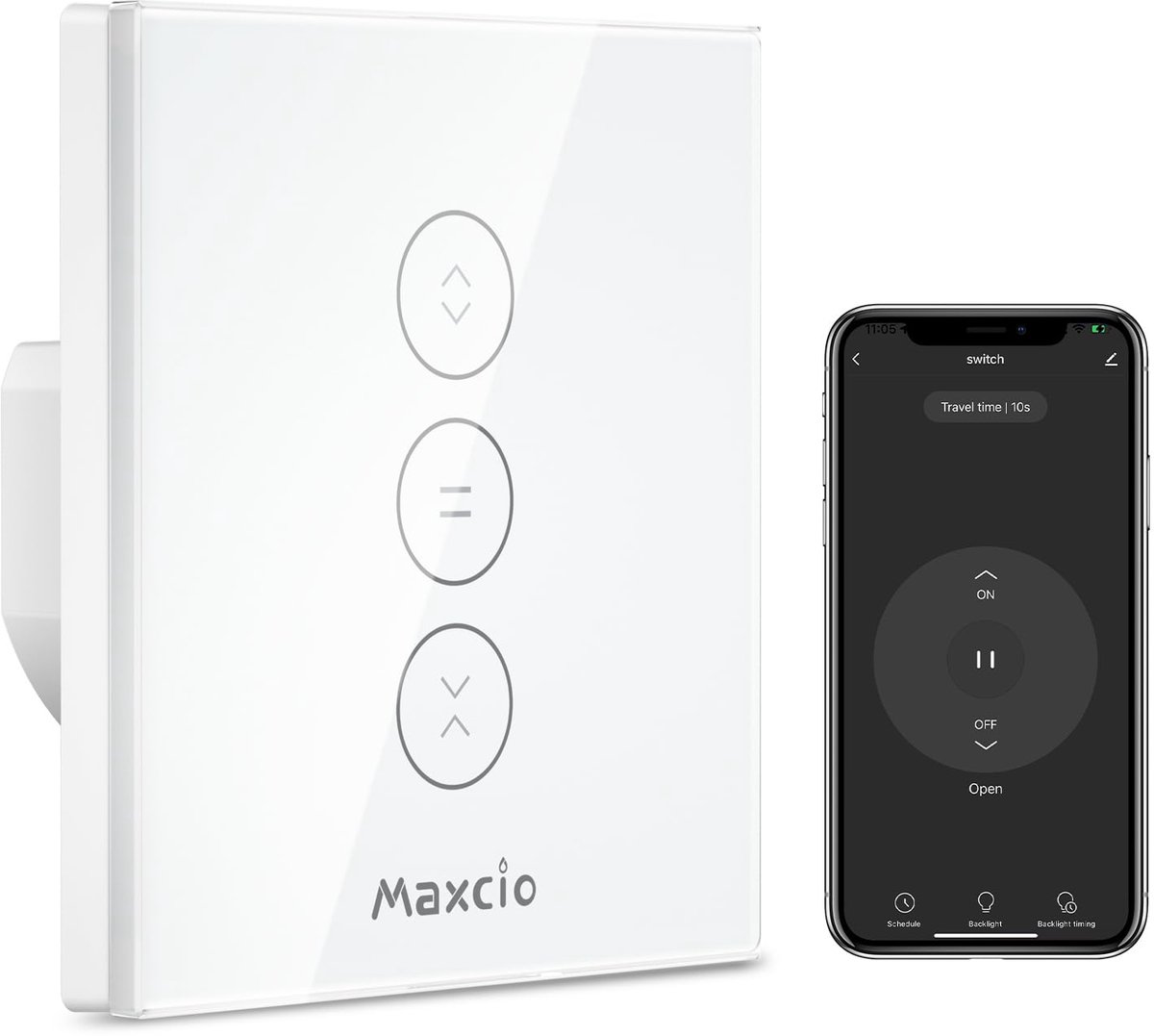 Slimme Wlan Rolluikschakelaar met Spraakbesturing en App Controle - Compatibel met Alexa, Google Assistant, Siri