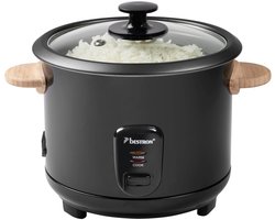Bestron Rijstkoker 1.8L - ARC180BW - 8-10 personen - Droogkookbeveiliging, warmhoudfunctie - Zwart - 5 jaar garantie