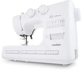 MEDION naaimachine met vrije arm SM60 (60 watt, 60 verschillende steekpatronen met knoopsgaten, led-naailampje, automatische draadinrijger, achteruitrijgknop, draadafsnijder, MD10689) wit