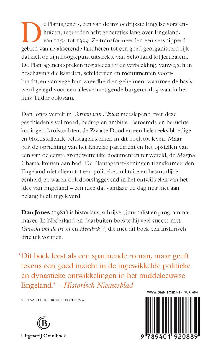 Vorsten van Albion - back cover