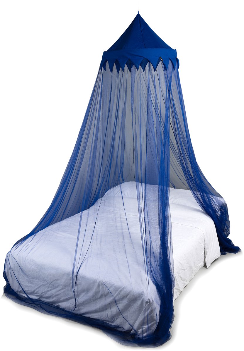 Deconet klamboe - Marrakech- Topring 65cm x 1250cm Omtrek- Donkerblauw 1-2pers