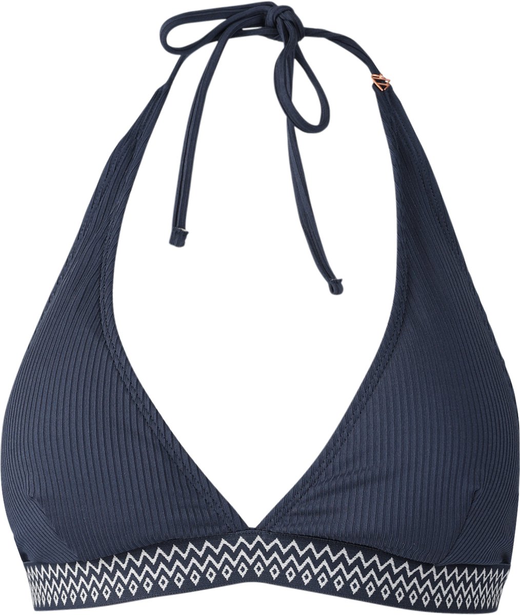 Brunotti Bell-Rib Vrouwen Bikini Halter Top Indigo 42 Blauw