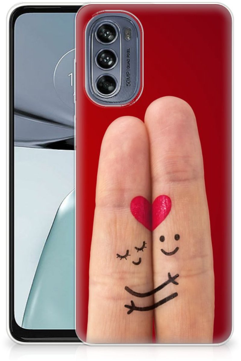 Motorola Moto G62 5G Silicone Back Cover Liefde - Origineel Romantisch Cadeau