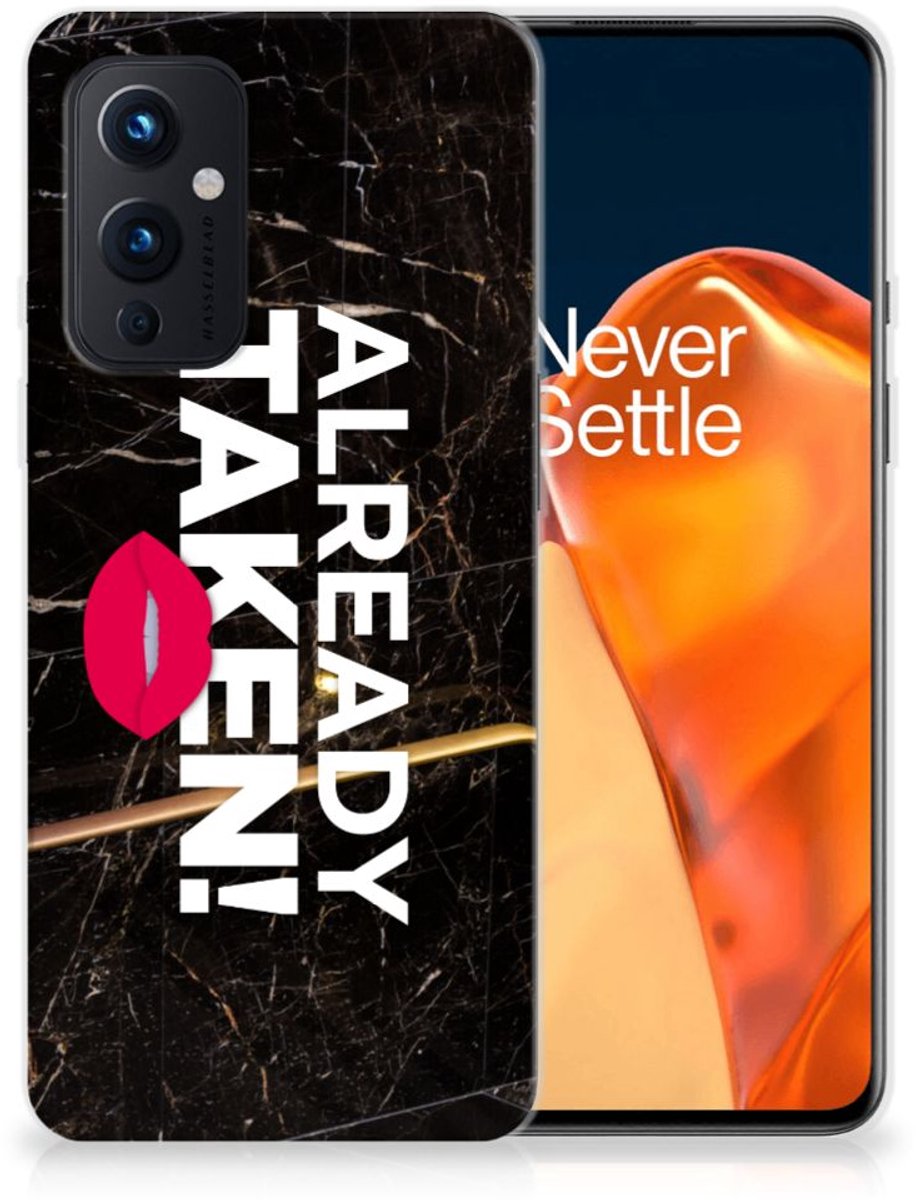 OnePlus 9 Siliconen hoesje met naam Already Taken Black