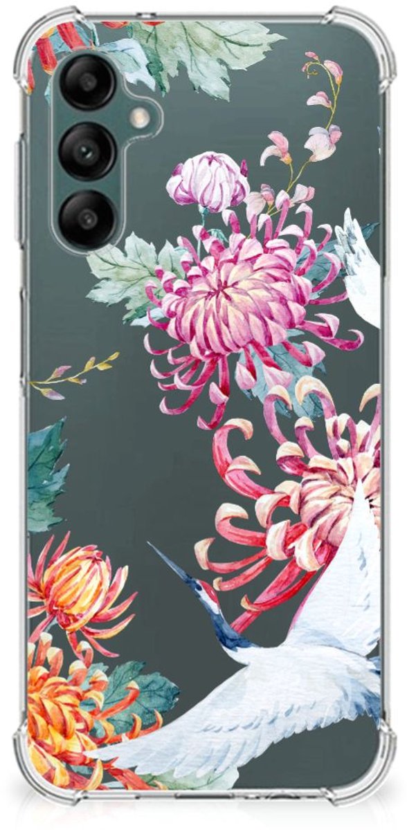 Samsung Galaxy A14 5G/4G Case Anti-shock Bird Flowers
