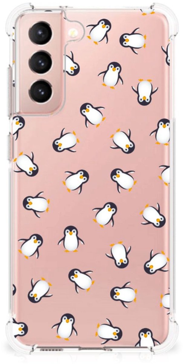 Doorzichtige Silicone Hoesje voor Samsung Galaxy S21 FE Pinguïn