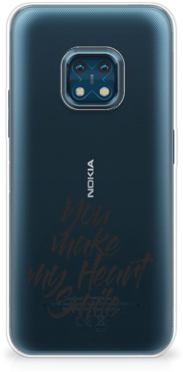 Nokia XR20 Siliconen hoesje met naam Heart Smile