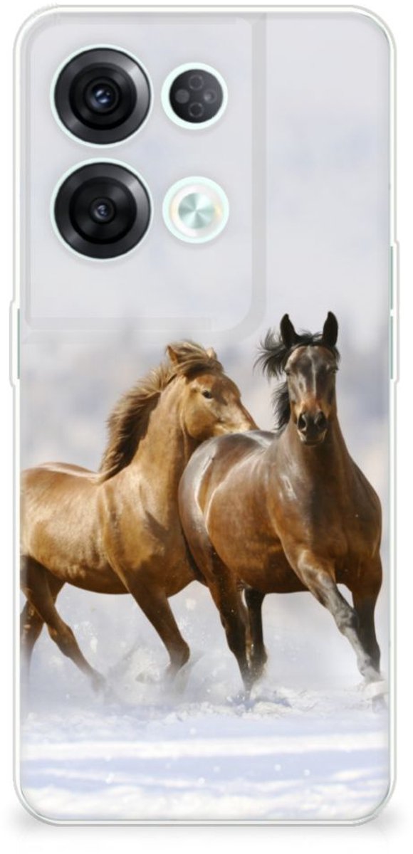 OPPO Reno8 Pro TPU Hoesje Paarden