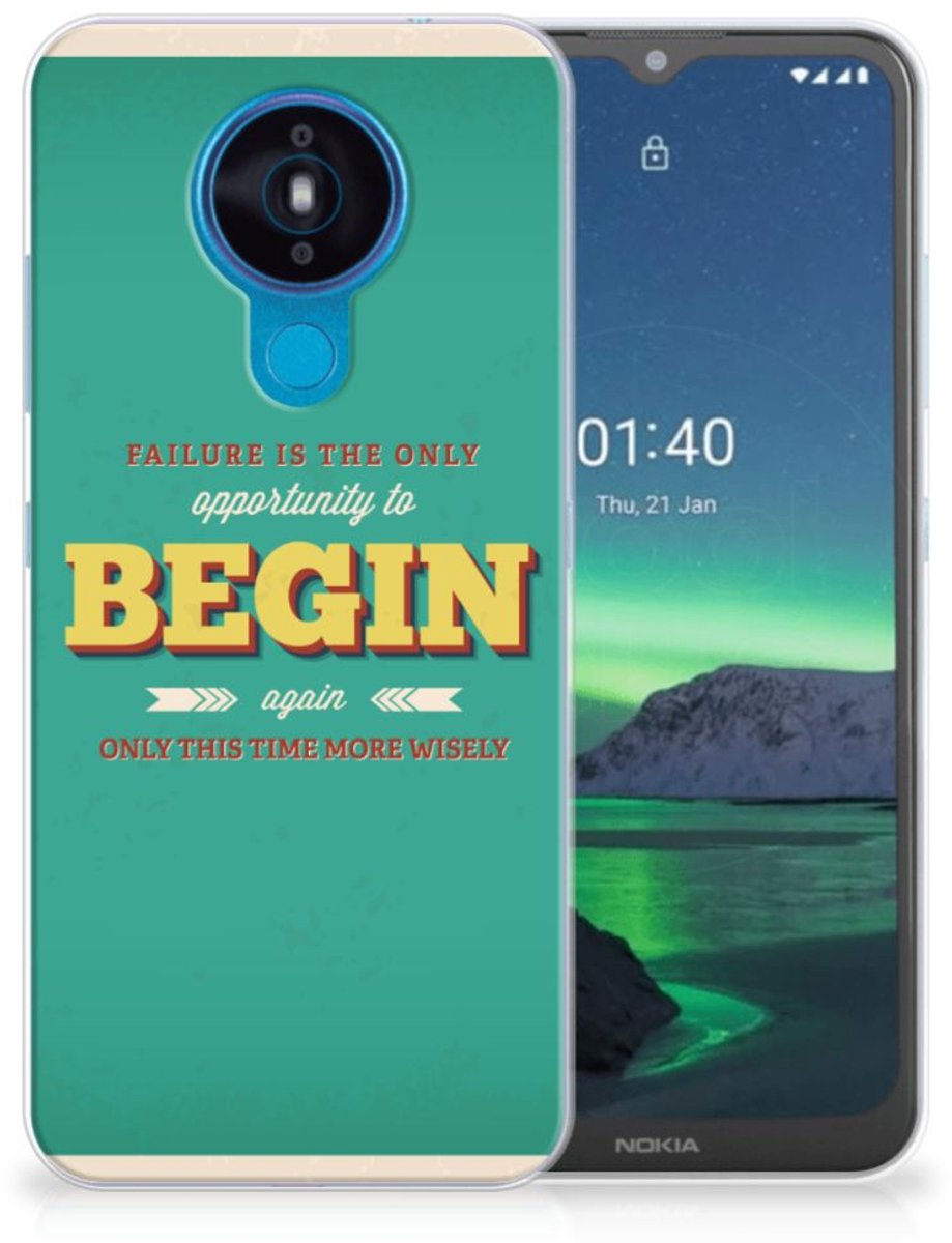 Nokia 1.4 Siliconen hoesje met naam Quote Begin