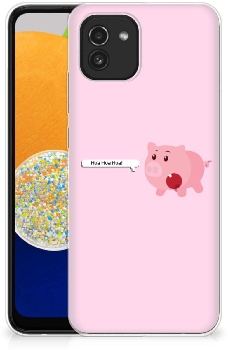Samsung Galaxy A03 Telefoonhoesje met Naam Pig Mud