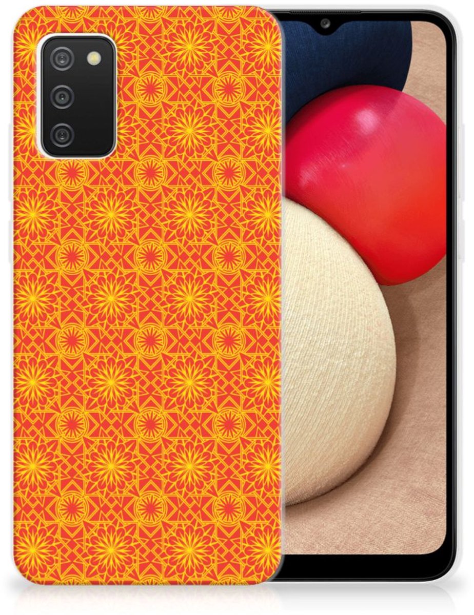 Samsung Galaxy A02s TPU bumper Batik Oranje
