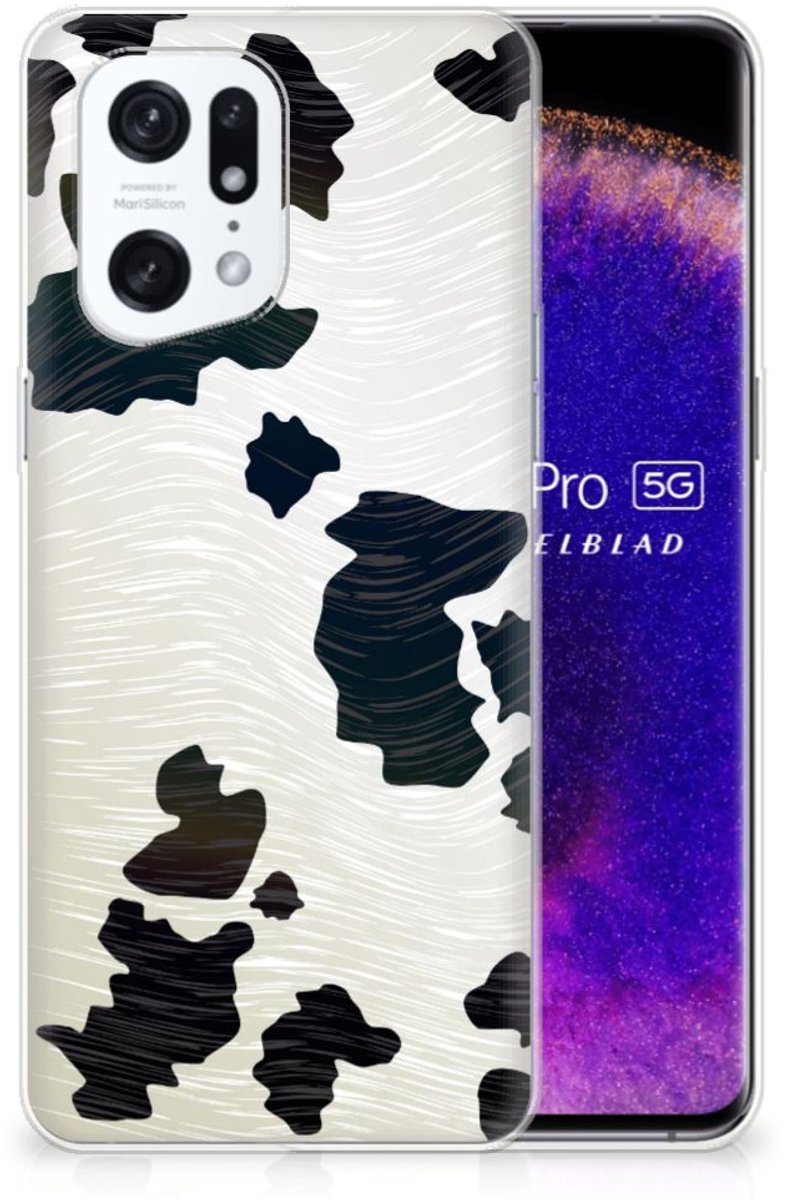 OPPO Find X5 Pro TPU Hoesje Koeienvlekken