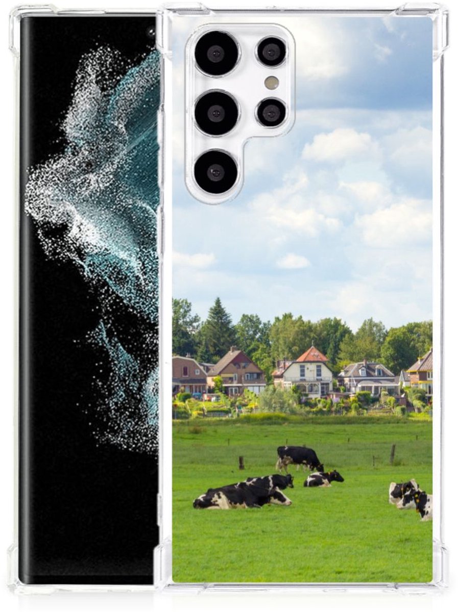 Back Cover voor Samsung Galaxy S22 Ultra Case Anti-shock Koeien
