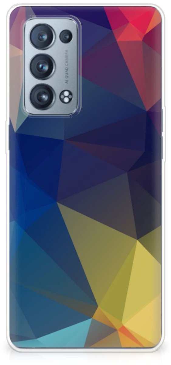 OPPO Reno 6 Pro Plus 5G TPU Hoesje Polygon Dark