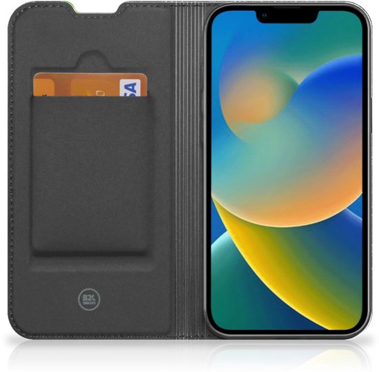 Coque iPhone 14 Plus Portefeuille Bookcase Orchidée