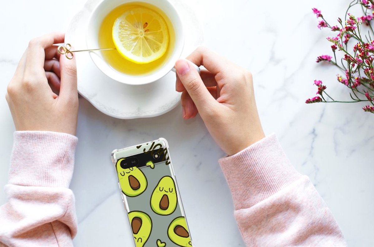 Google Pixel 6A Stevig Bumper Hoesje Avocado Singing