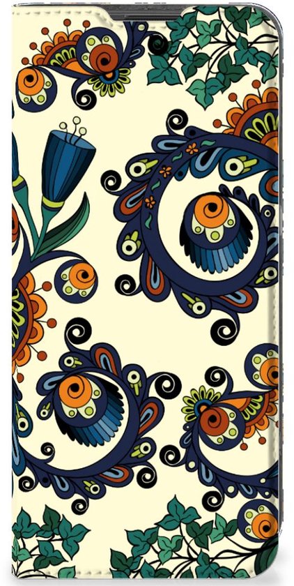 Coque OnePlus 10 Pro Bookcase Fleur Baroque