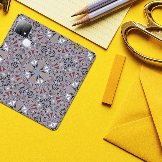 Flip Cover OPPO A15 Smart Cover Flower Tiles