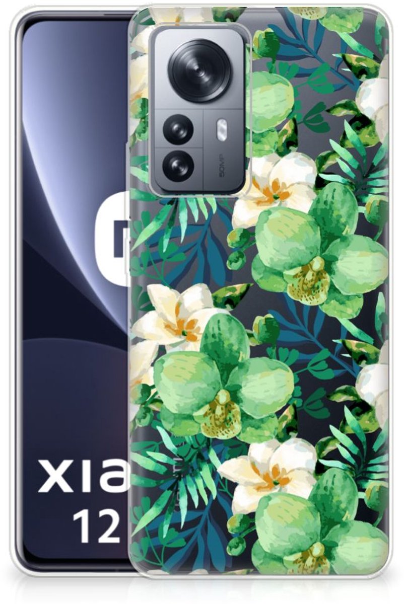 Xiaomi 12 Pro TPU Case Orchidee Groen