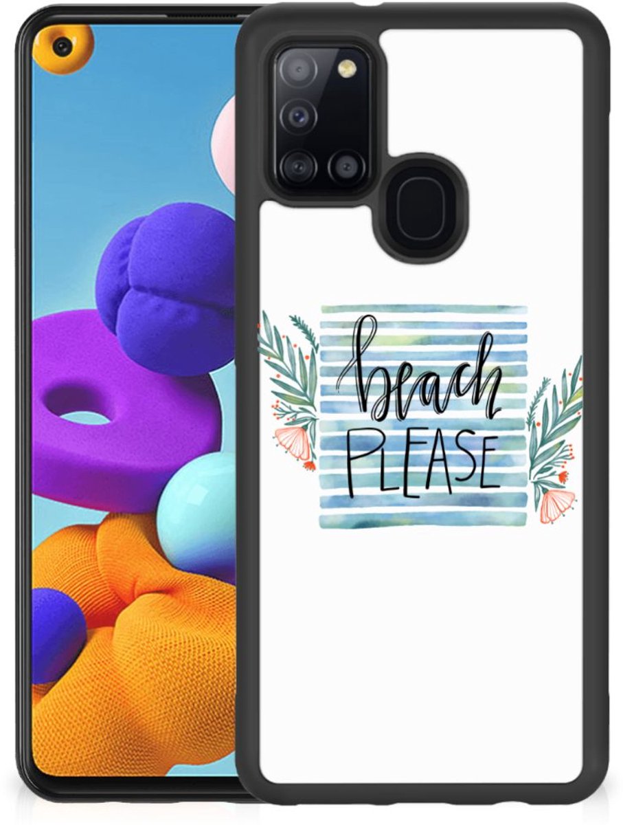 Back Cover voor Samsung Galaxy A21s Bumper Hoesje Boho Beach