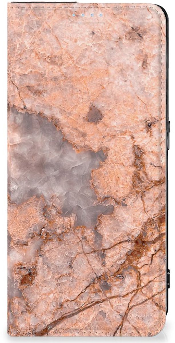 Book Case voor OPPO Reno8 Pro Standcase Marmer Oranje