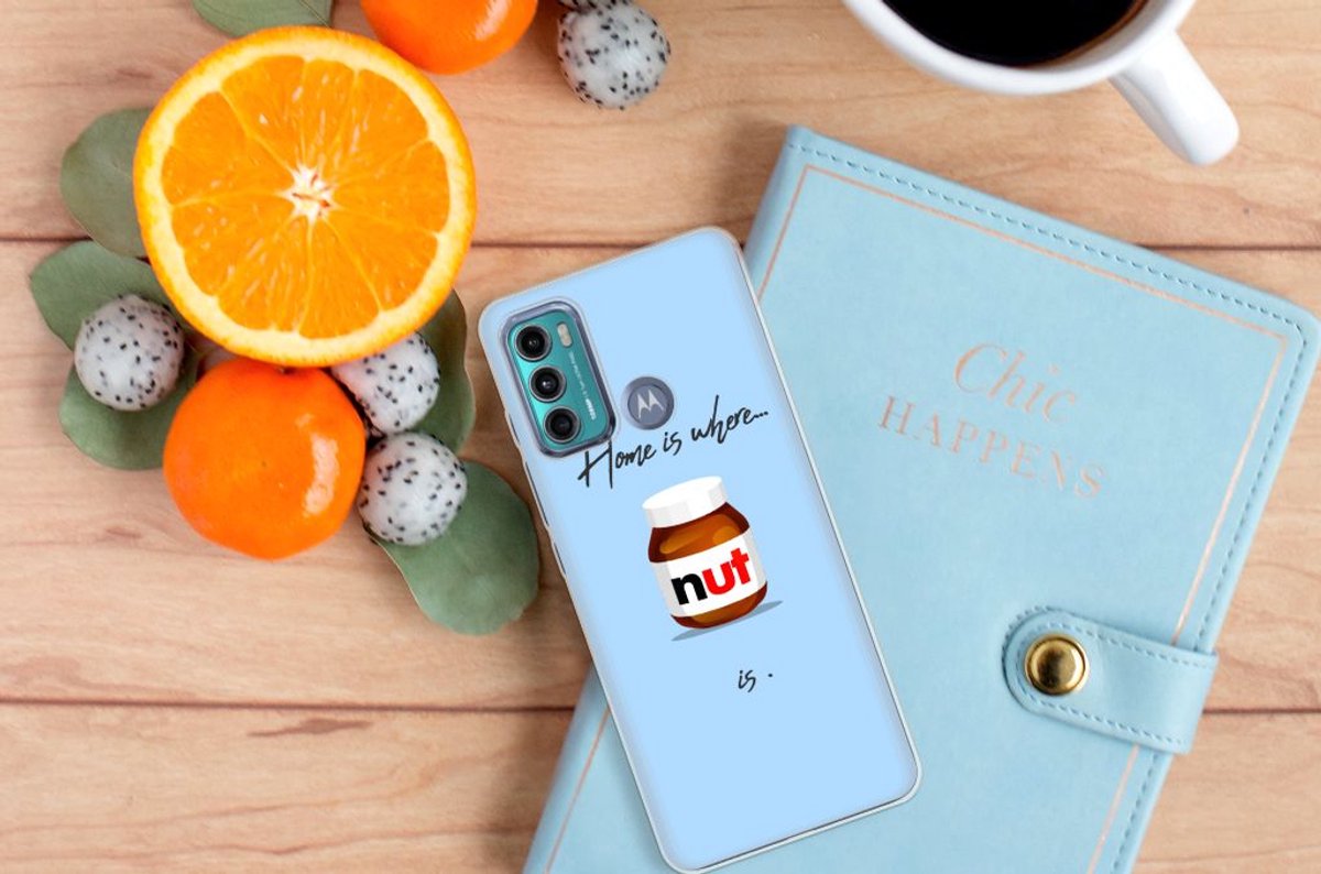 Back Cover voor Motorola Moto G60 Siliconen Case Nut Home