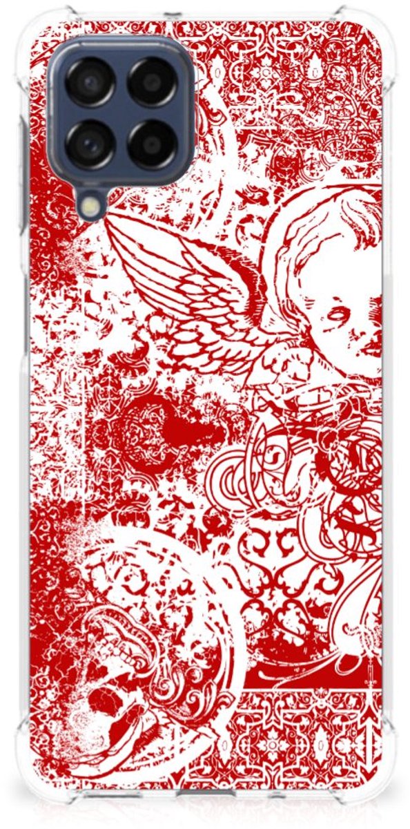 Extreme Case Samsung Galaxy M53 Angel Skull Rood